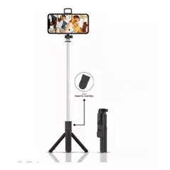 CARIBEE - Palo Selfie 3 En 1 Trípode Flash Bluetooth Control