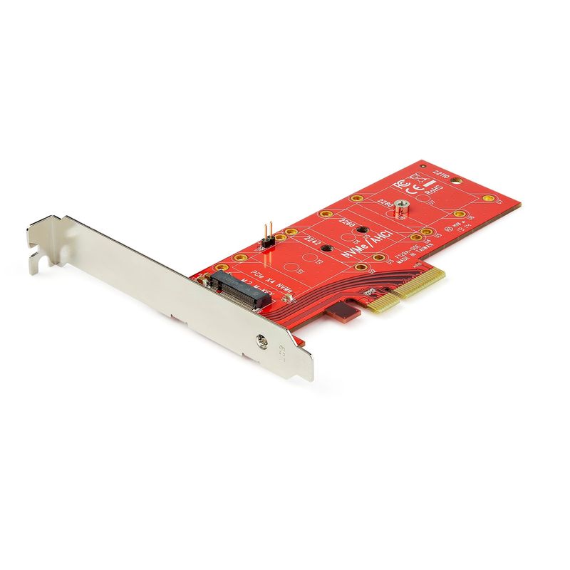 STARTECH - Adaptador Startech PCI Express 3.0 x4 a NVMe M.2 para SSD - Rojo