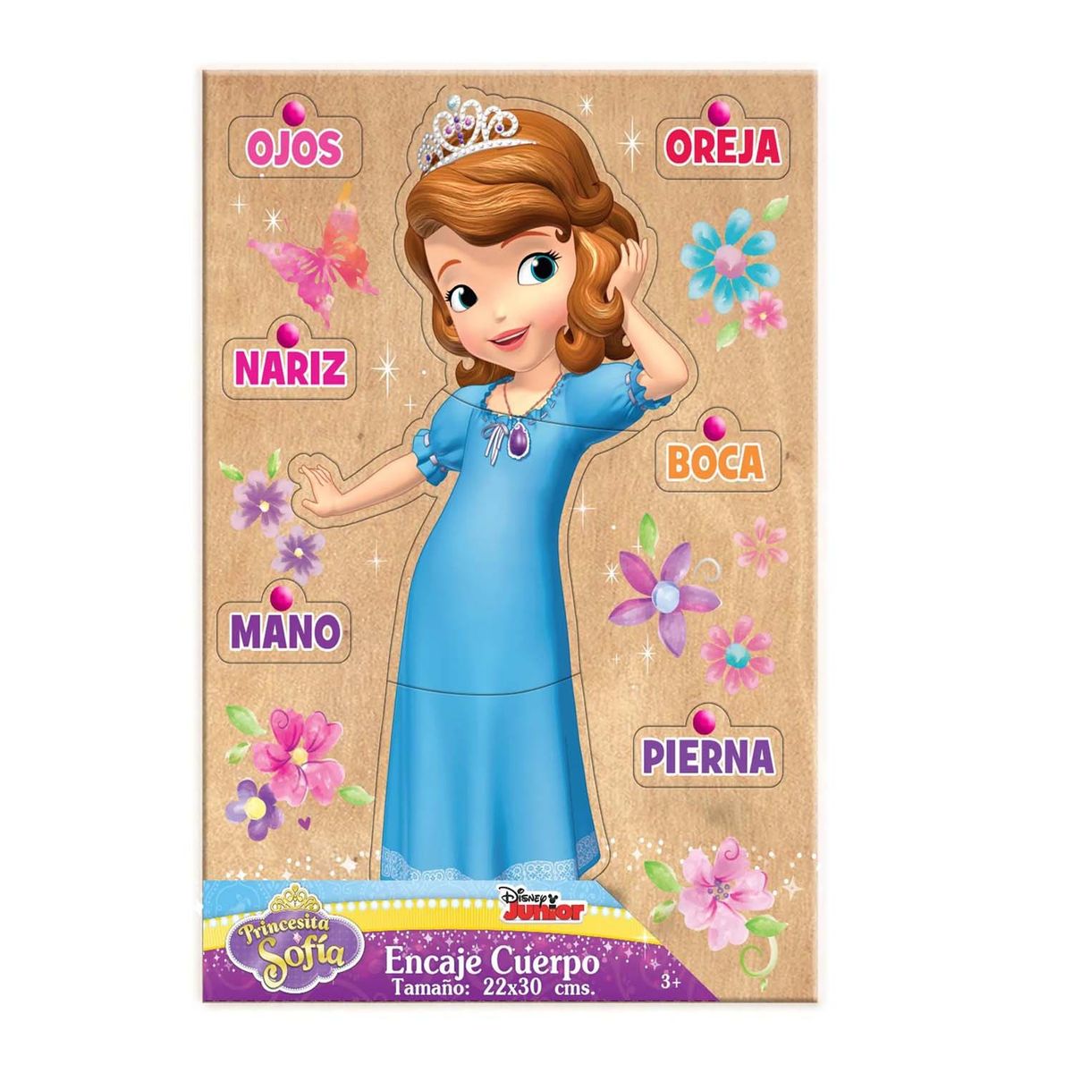 GENERICO - Juego De Mesa ENCAJE 7 BOTONES CUERPO Princesa Sofia