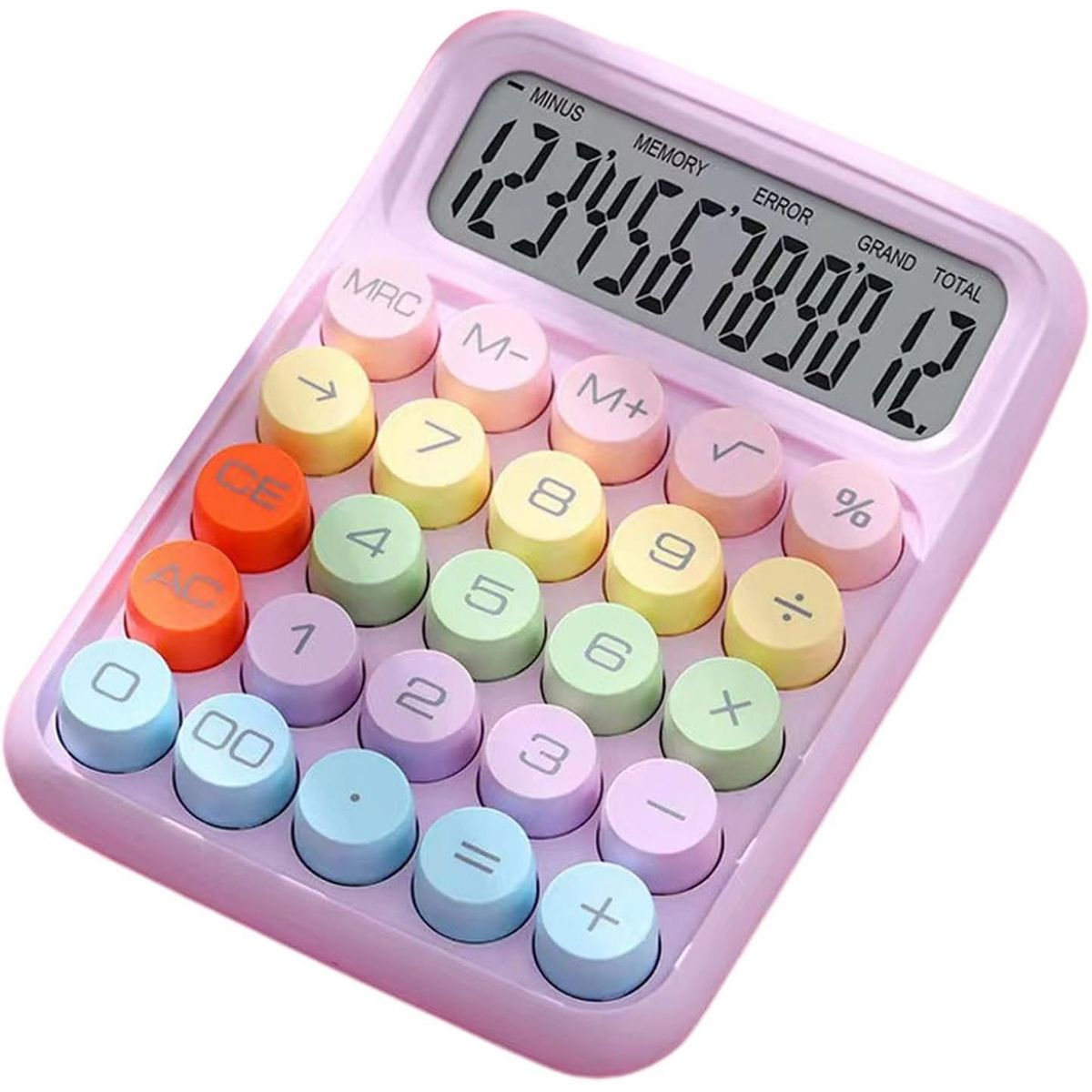 EVERSO - Calculadora Escritorio Oficina Grande 12 Digitos Violeta