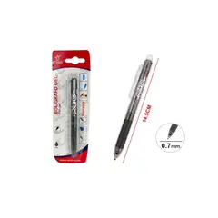 GENERICO - BOLIGRAFO TINTA GEL NEGRO BORRABLE 1PCS 0.7MM - 12 UNID