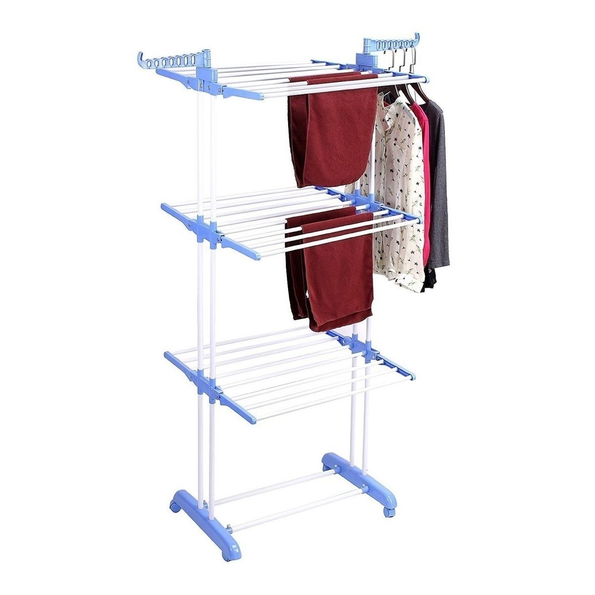 GENERICO - Tendedero Colgador Ropa Plegable 3 Niveles