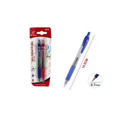GENERICO - BOLIGRAFO TINTA GEL AZUL/ROJO 2 PCS 0.7MM - 12 UNID