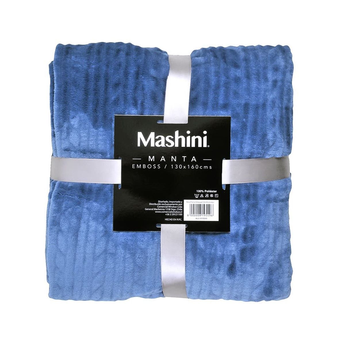 OEM - MANTA FLANNEL EMBOSSED 130X160CM AZUL