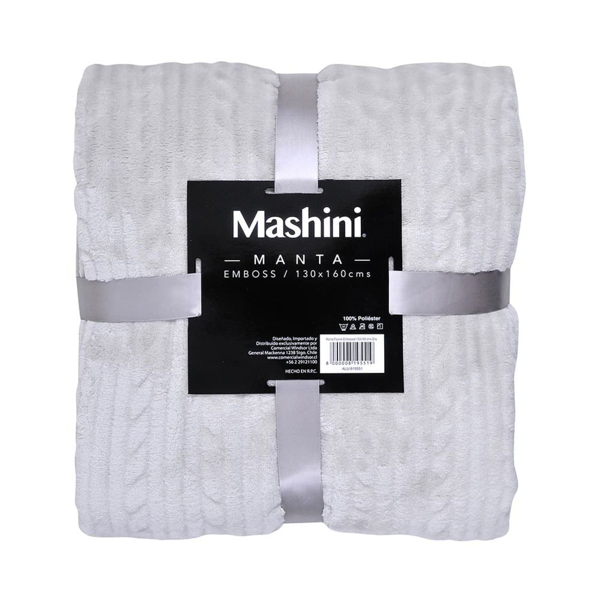 OEM - MANTA FLANNEL EMBOSSED 130X160CM GRIS