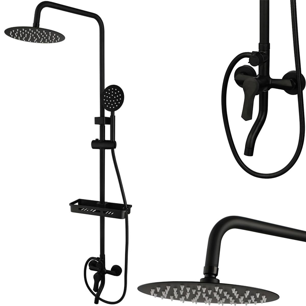 KUANGYE - Juego de Barra de Ducha Termostática 3 Funciones