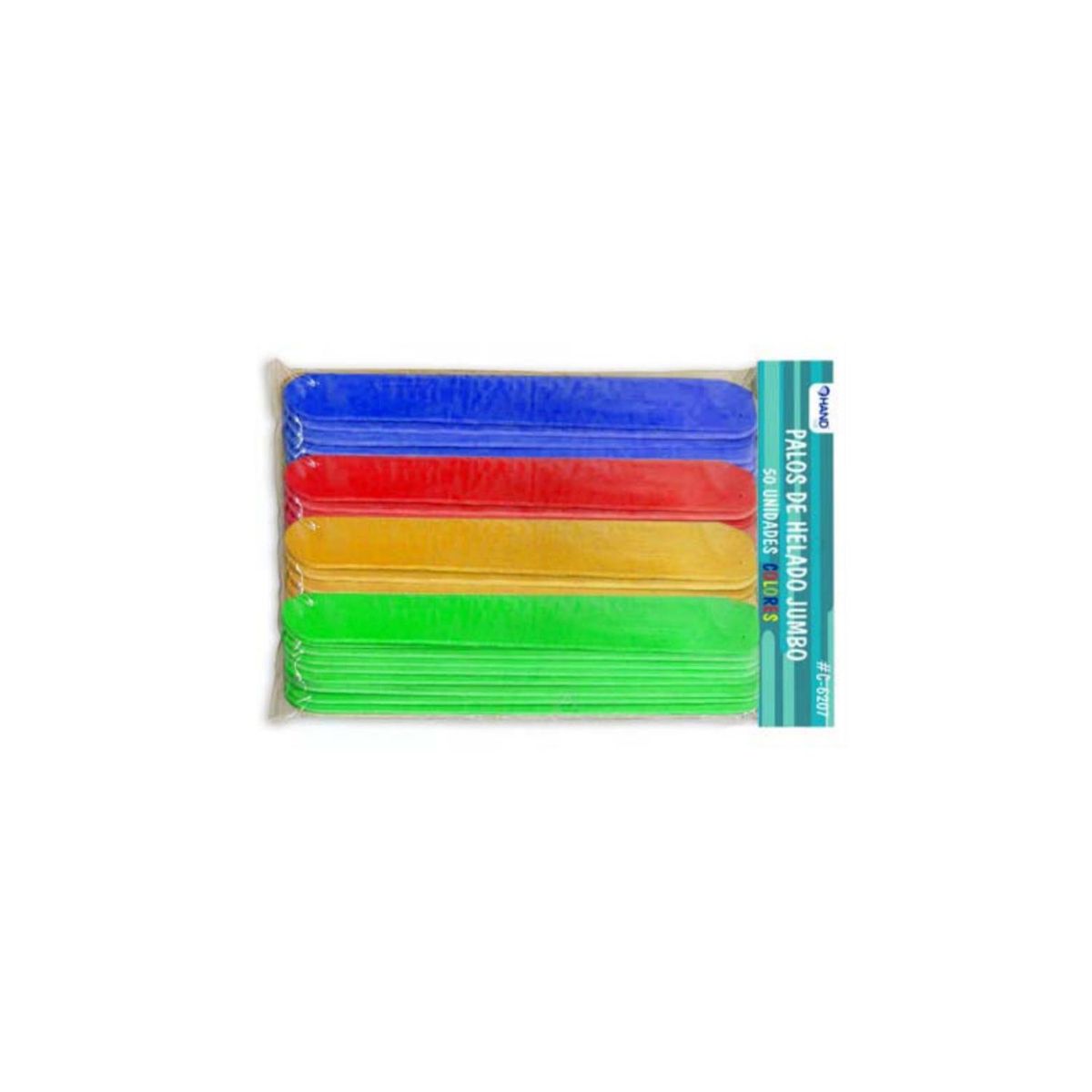 HAND - Pack 600 Palos De Helado Jumbo Colores - SC