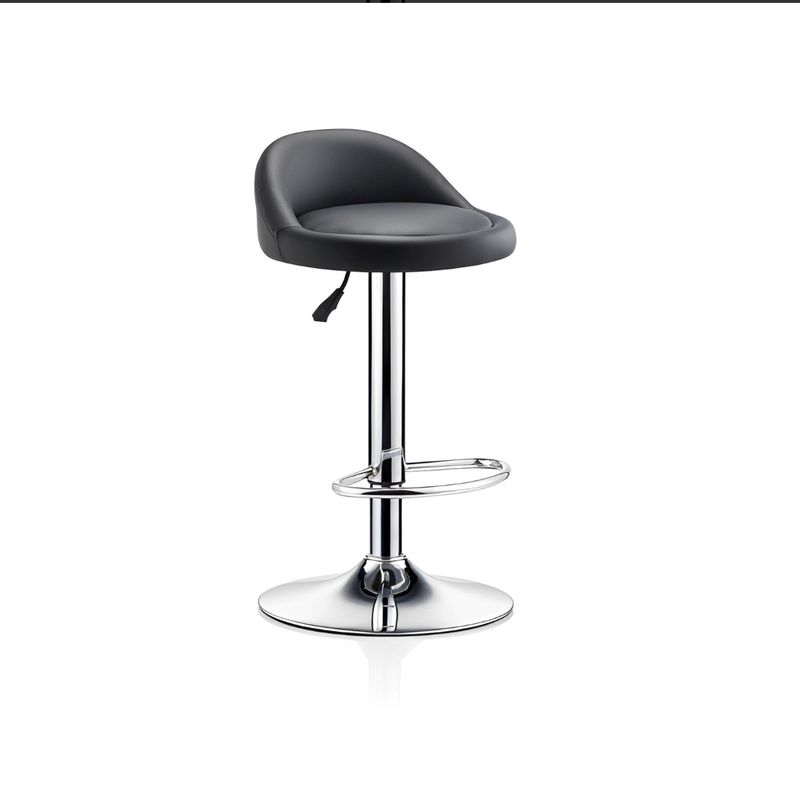 ACTUAL - Silla Bar Taburete De Cuero PU Altura Ajustable Moderno