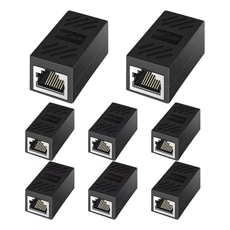 KUANGYE - Pack 8 Conectores Copla Rj45 Cat5/cat6/cat7 Lan Hembra Red