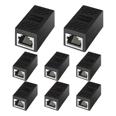 KUANGYE - Pack 8 Conectores Copla Rj45 Cat5/cat6/cat7 Lan Hembra Red