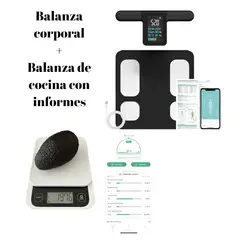 GENERICO - PACK BALANZA CORPORAL MÁS BALANZA DE COCINA
