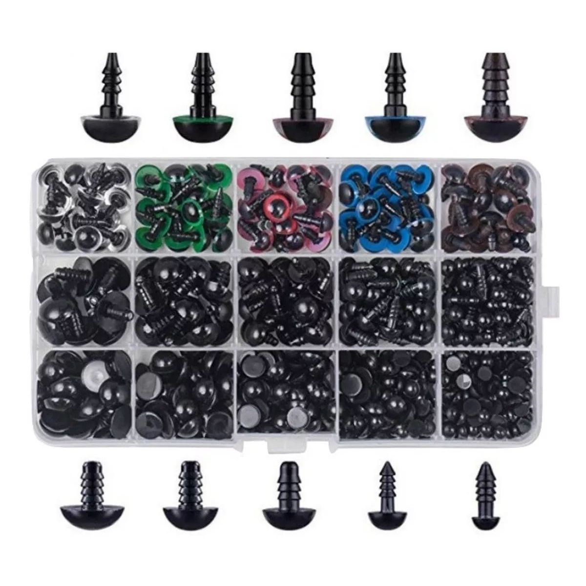 KUANGYE - Caja 786 Unidades Ojo Plástico Seguridad Amigurumi