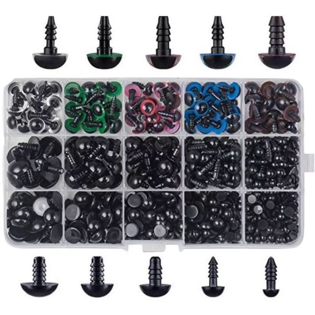 KUANGYE - Caja 786 Unidades Ojo Plástico Seguridad Amigurumi