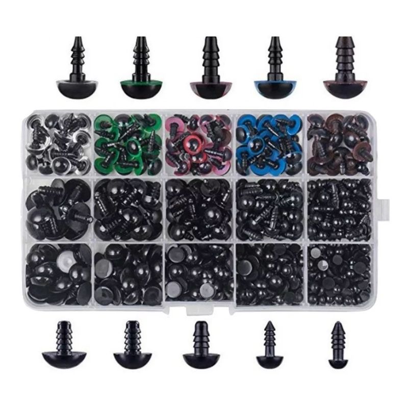 KUANGYE - Caja 786 Unidades Ojo Plástico Seguridad Amigurumi