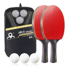 KUANGYE - Pack 2 Paleta De Ping Pong Profesional 6 Estrellas