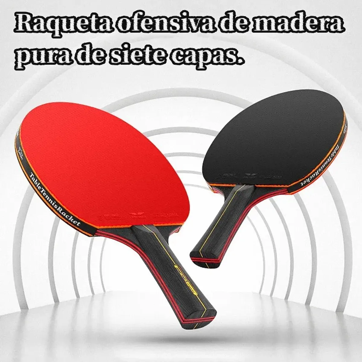 KUANGYE - Pack 2 Paleta De Ping Pong Profesional 6 Estrellas