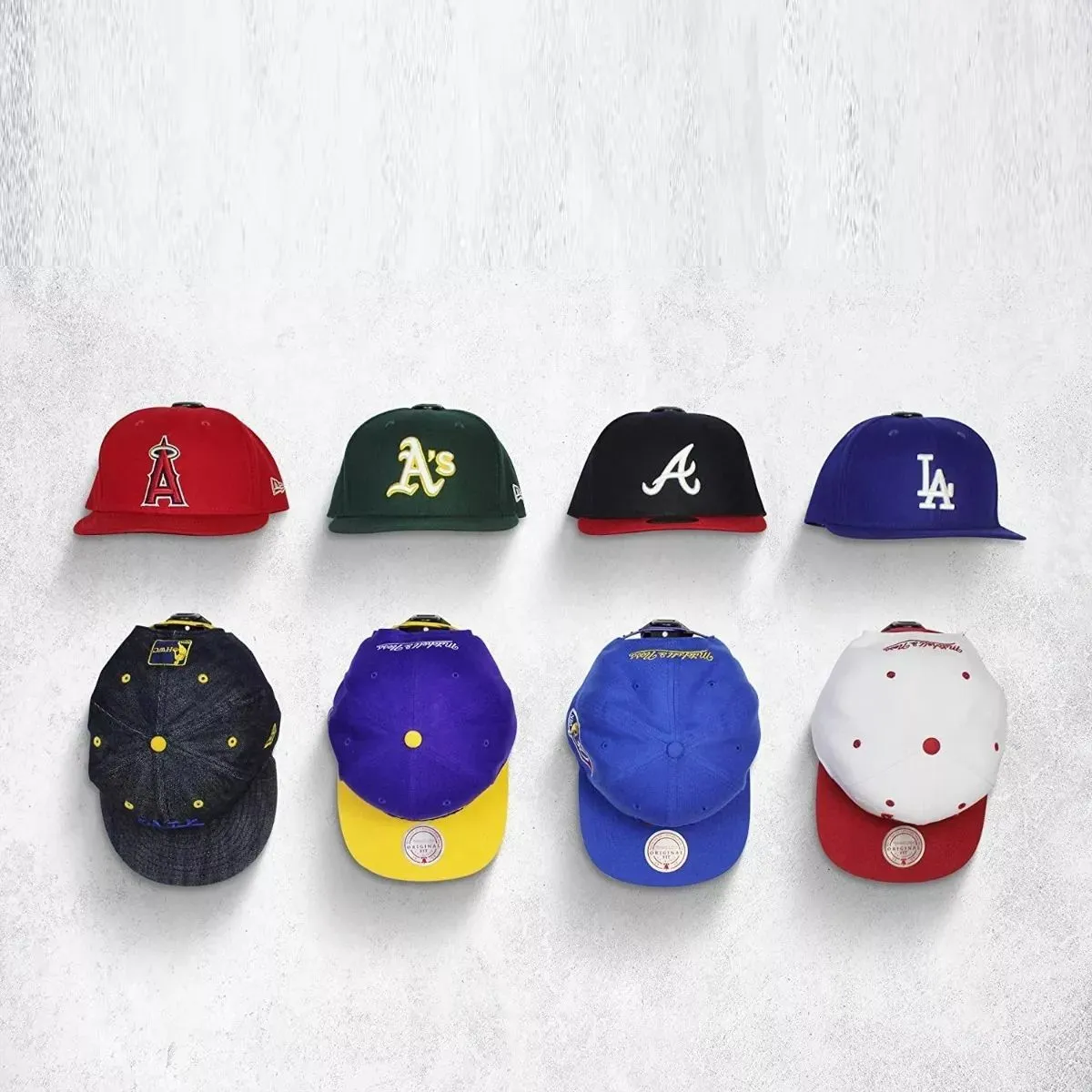 KUANGYE - Set 8 Gancho Organizador De Gorras Para Pared Perchero Porta