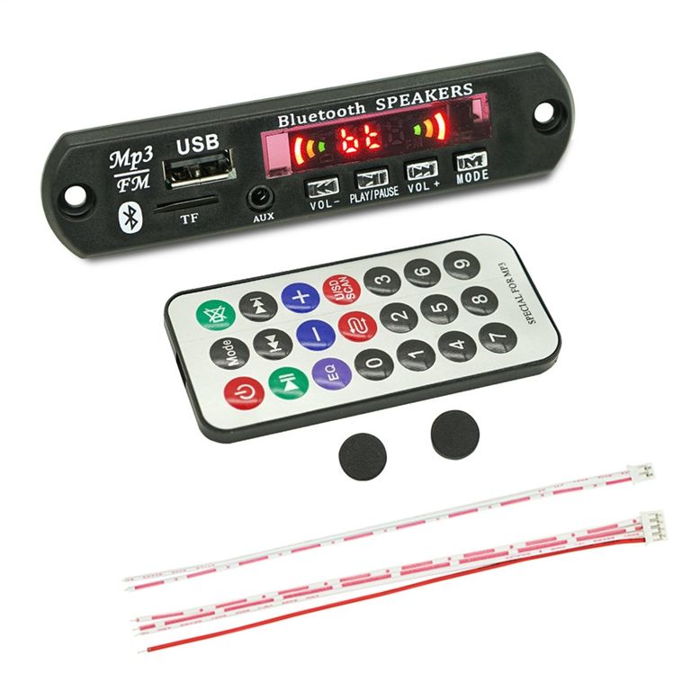 KUANGYE Módulo Reproductor Mp3 Con Bluetooth Micro Sd Plug 35mm