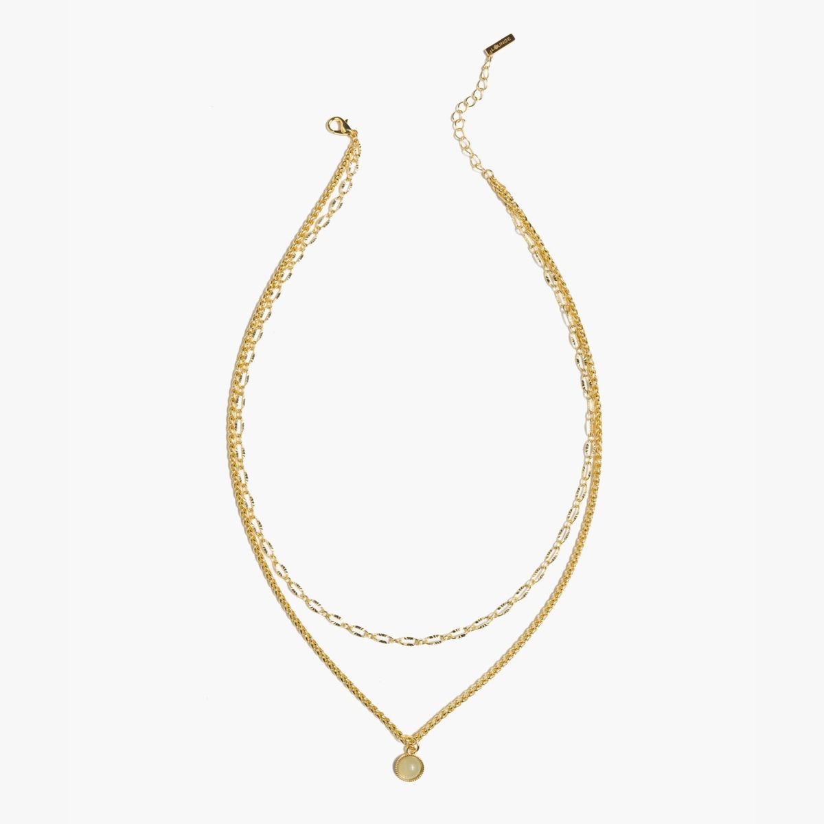 LOUNGE - Collar Mujer Duo Piedra Dorado