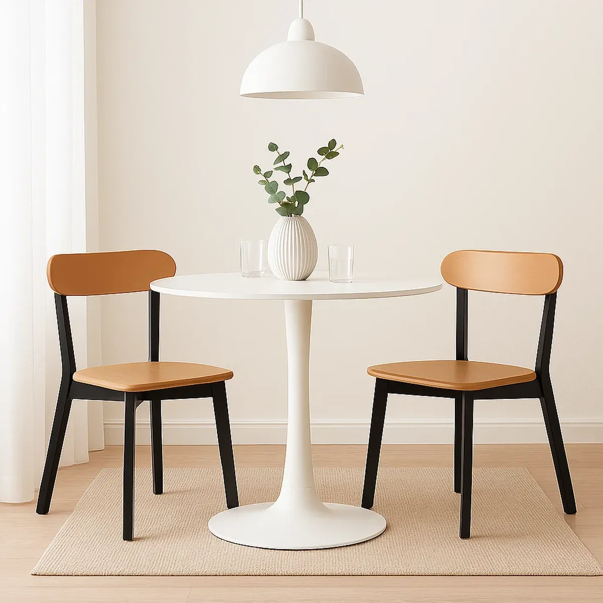 KLIK - Pack de 2 Sillas Fresno de Madera - Negra