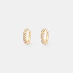PSK JOYAS - Argolla mujer enchape oro 18kt circon romina