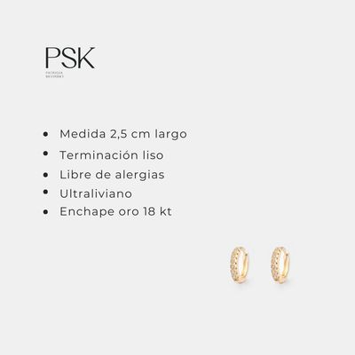 Imagen 2 del producto Argolla mujer enchape oro 18kt circon romina