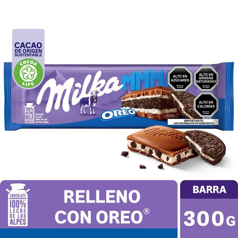 MILKA - Chocolate Milka® Relleno Con Trocitos De Galleta Oreo 300g MILKA