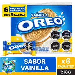 OREO - Galletas Oreo® Sabor Vainilla 6 un. 36g c/u