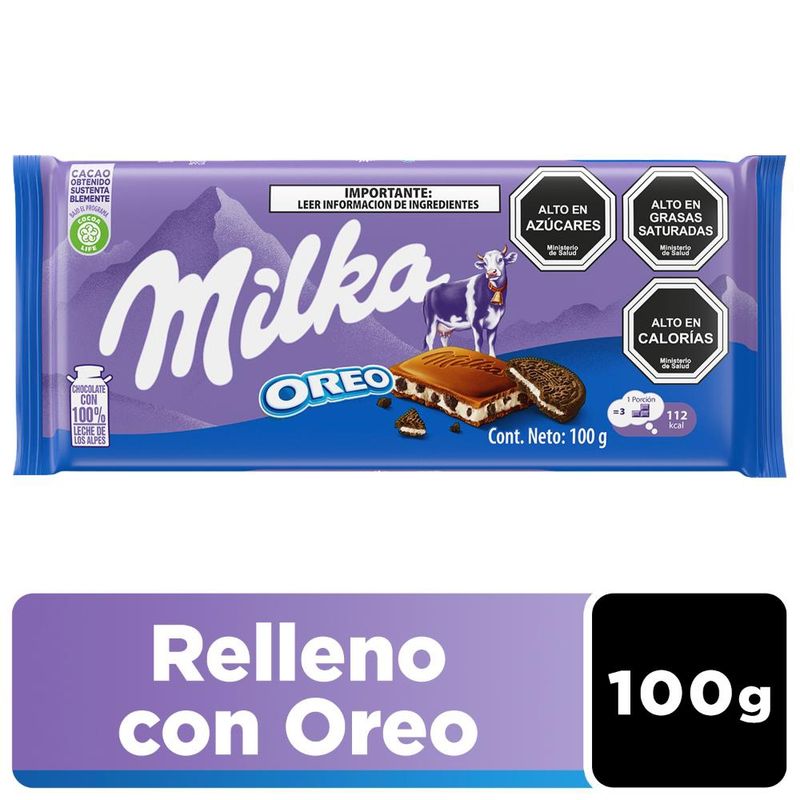 MILKA - Chocolate Milka® Relleno Con Oreo Y Crema Barra 100 G MILKA