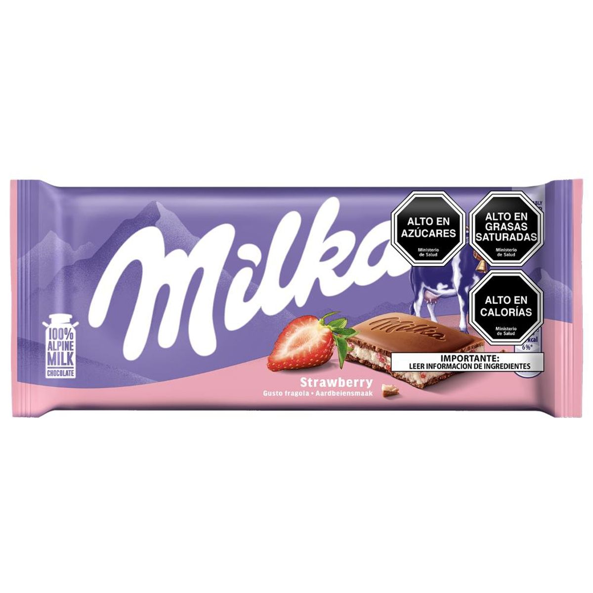MILKA - Chocolate Milka® Relleno Yogurt Frutilla Barra 100 Gr MILKA