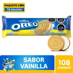 OREO - Galletas Oreo® rellenas Sabor Vainilla 108g