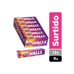 HALLS - Caramelos Duros Sabor surtido Pack 12 X 9 Un