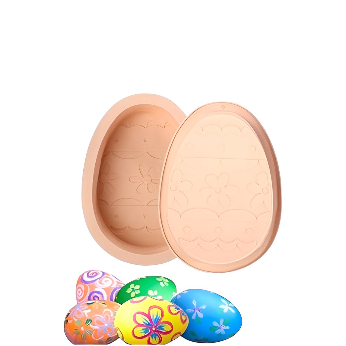 GENERICO - Pack X2 Molde Huevo De Pascua Moldes De Chocolate Silicona