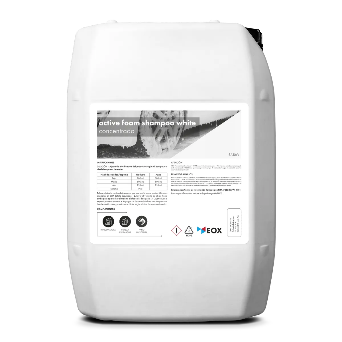 GENERICO - Shampoo Automotriz Espuma Alta Densidad Eox Active Foam 22 L