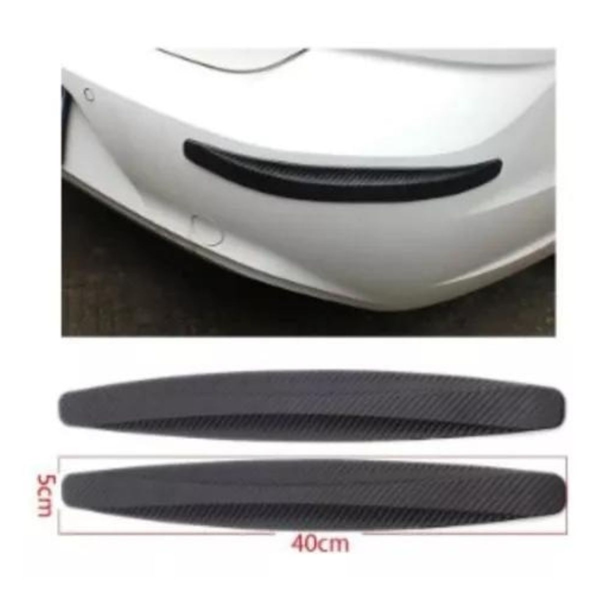 GENERICO - Par Topes Antigolpes Goma Para Bumper Parachoques 40x5cm