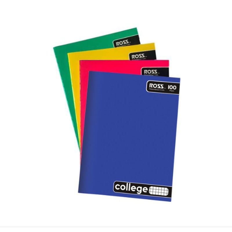 GENERICO - CUADERNO LISO COLLEGE MATEMÁTICAS 5MM 80 HOJAS - 10 UNID