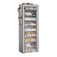 GENERICO - Zapatero Organizador De Zapatos 9 Pisos Armable Gris