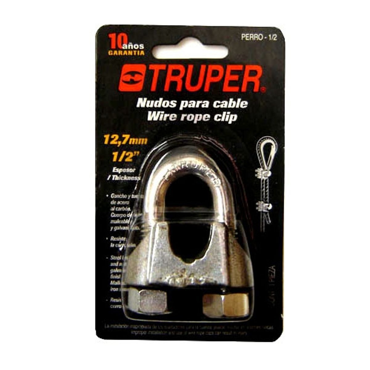 TRUPER - ABRAZADERA P/PIOLA  3/8 C/U