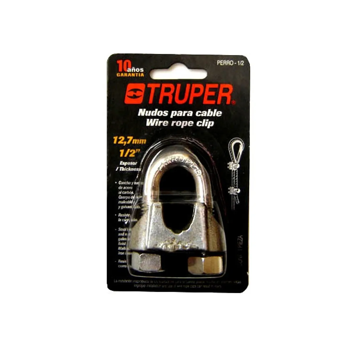 TRUPER - ABRAZADERA P/PIOLA   5/16 C/U