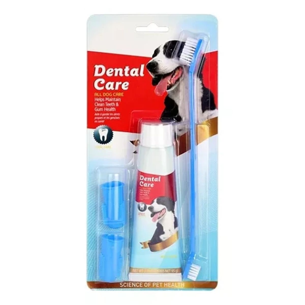 GENERICO - Set Bucal Para Mascotas Cepillo Crema Dental Y Dedal
