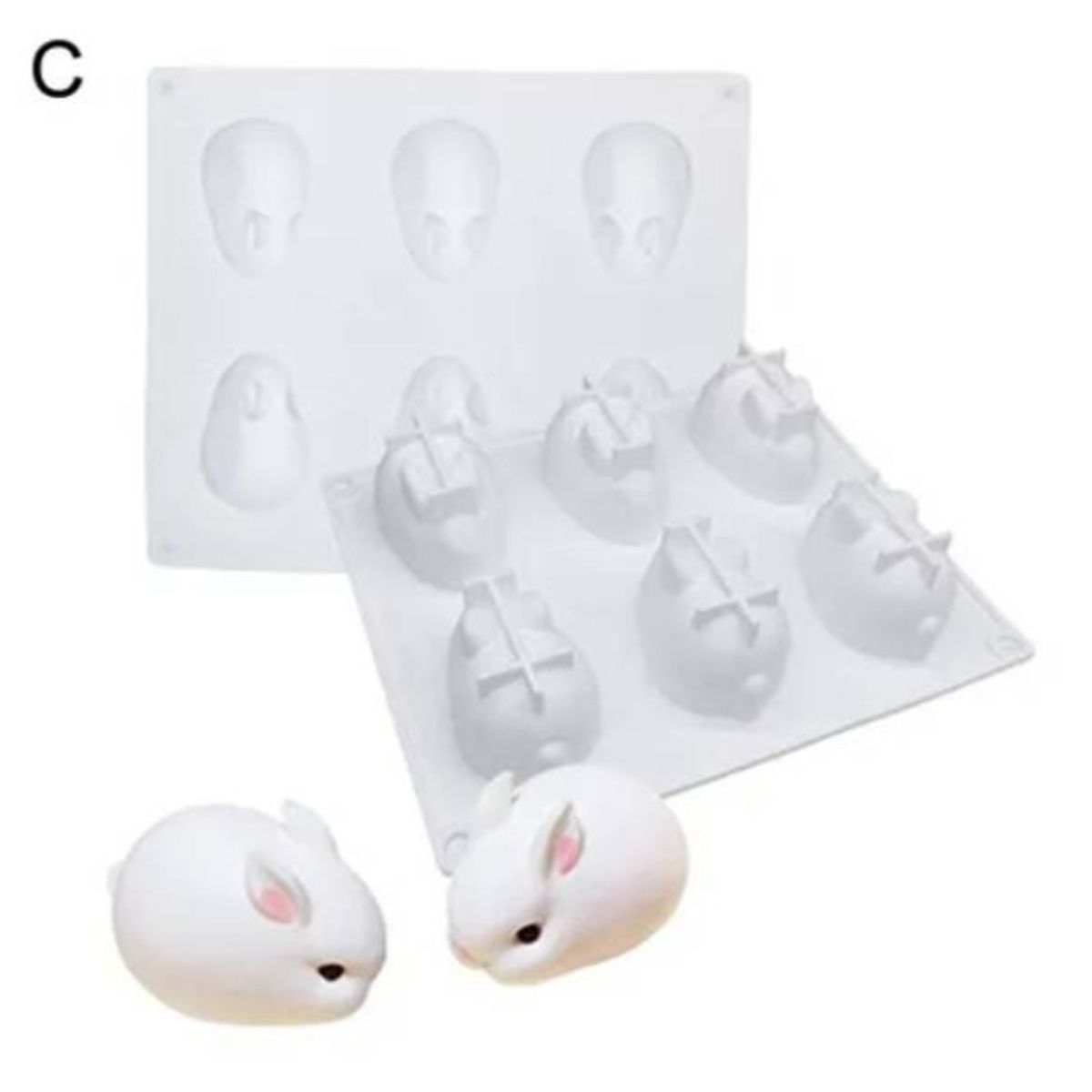 GENERICO - Molde De Silicona Con Forma De Conejo Oriental En 3d Molde