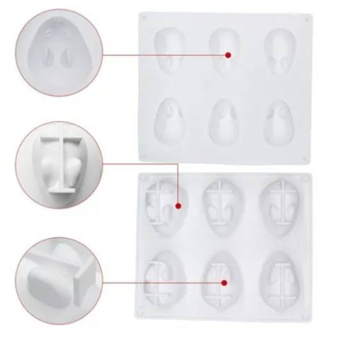 GENERICO - Molde De Silicona Con Forma De Conejo Oriental En 3d Molde