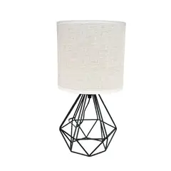 GENERICO - Lampara De Velador Lampara De Mesa Diseño Metal Geometrico BE