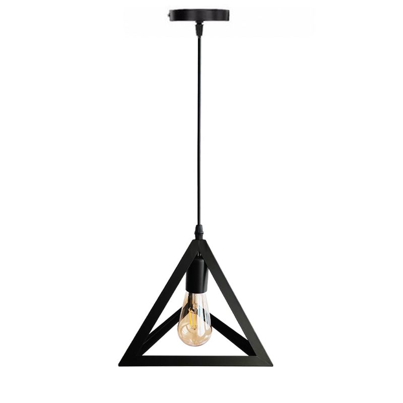 GENERICO - Lámpara Colgante Industrial Vintage Lampara Fierro Triangulo