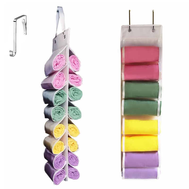 EVERSO - Organizador Colgante De Ropa Varios 16 Compartimentos Closet Blanco