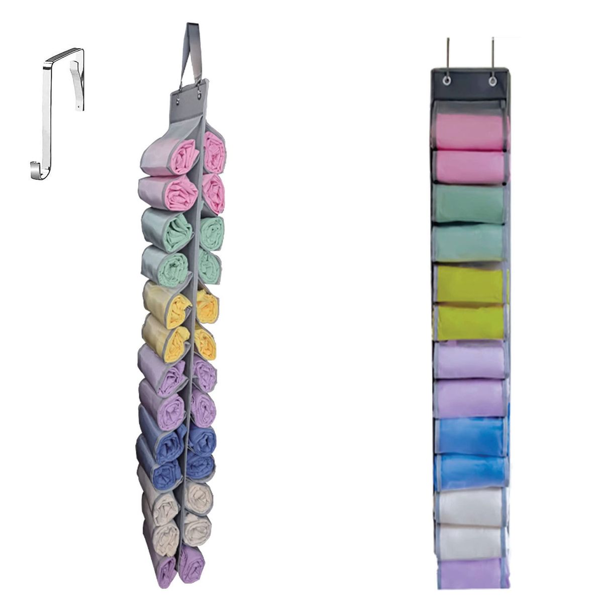 EVERSO - Organizador Colgante De Ropa Varios 26 Compartimentos Closet Gris