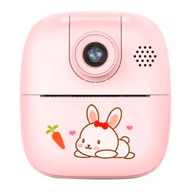 ESHOPANGIE - Cámara De Fotos Video Para Niños Imprime Fotos Instantáneas Rosa