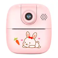 ESHOPANGIE - Cámara De Fotos Video Para Niños Imprime Fotos Instantáneas Rosa