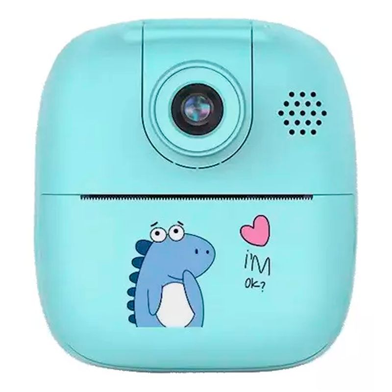 ESHOPANGIE - Cámara De Fotos Video Para Niños Imprime Fotos Instantáneas Celeste