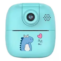 ESHOPANGIE - Cámara De Fotos Video Para Niños Imprime Fotos Instantáneas Celeste
